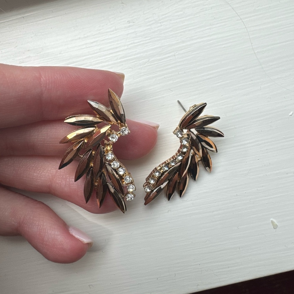 Gold & Silver Wing Earrings